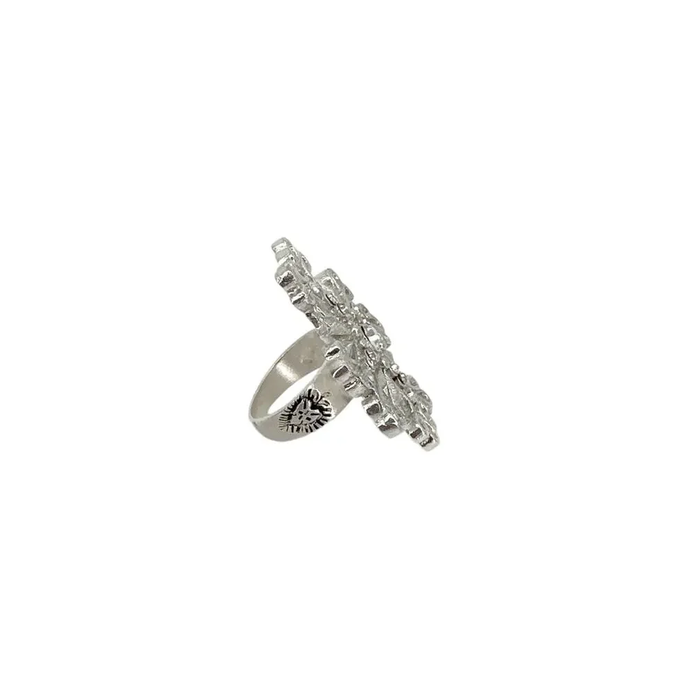VIRGINS SAINTS & ANGELS VSA Electra Cross Ring in Silver Size 6
